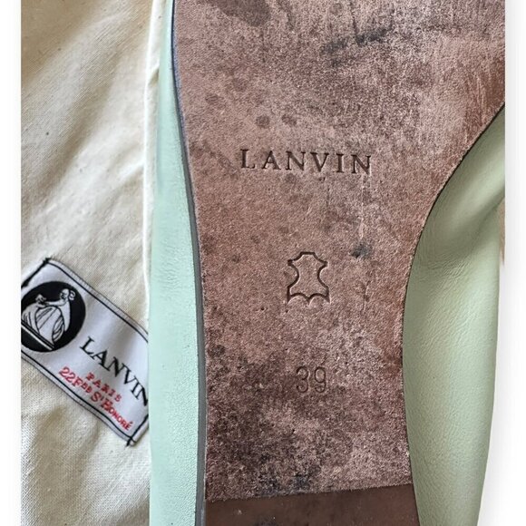 Lanvin Cap-Toe Icon Ballerina flats with snake toe,  Size 39 EU - Picture 11 of 11